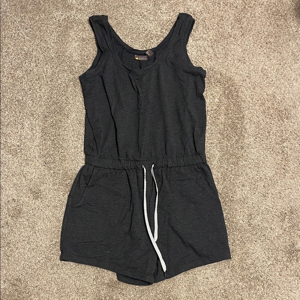 Zella Romper with drawstring waist and pockets